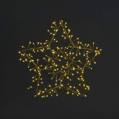 Garden Store Direct Christmas Led Fairy Lights 60Cm Star - Gold