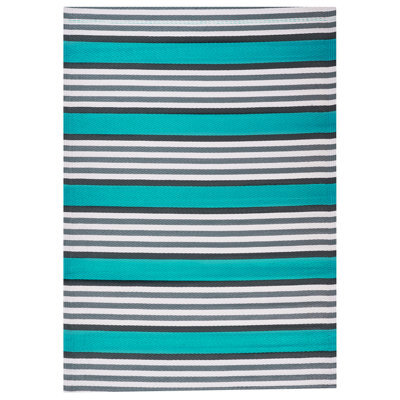 Beliani Outdoor Rug Saugor Turquoise 120 X 180 Cm - image 1