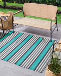 Beliani Outdoor Rug Saugor Turquoise 120 X 180 Cm - thumbnail 2