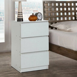 Modern Nightstand Bedroom Bedside Table Storage Cabinet With 3 Drawer - thumbnail 5
