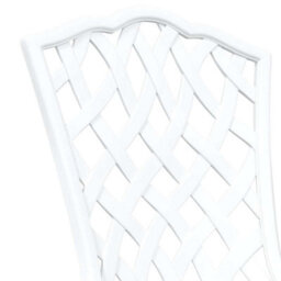 Berkfield Garden Bistro Set 3 Pcs White Aluminium - thumbnail 9