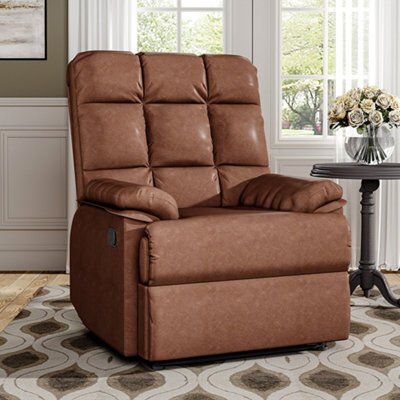 Darphe Faux Leather Upholstered Recliner Armchair - image 1