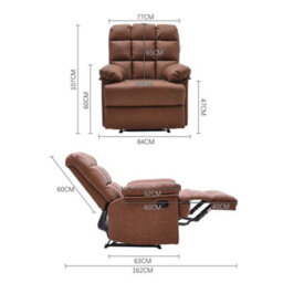 Darphe Faux Leather Upholstered Recliner Armchair - thumbnail 5