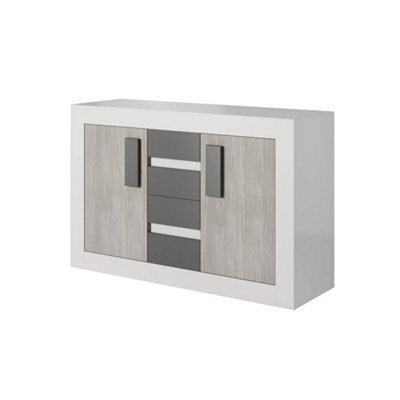 Arte Stylish White Matt Sideboard Cabinet H970mm W1450mm D500mm - Modern Design With Kathult Decor - image 1