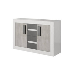 Arte Stylish White Matt Sideboard Cabinet H970mm W1450mm D500mm - Modern Design With Kathult Decor - thumbnail 1