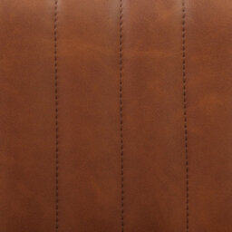 Lamboro Belluno Brown Kitchen Bar Stool With Faux Leather Seat & Fixed Metal Legs - thumbnail 8