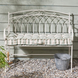 Dibor Forest Green Cotton Stripe Indoor Outdoor Garden Chair Sofa Bench Cushion - thumbnail 4