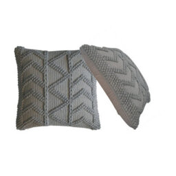 Artisan Furniture Solid Wood Alda Cushion Set Of 2 - Grey - thumbnail 6