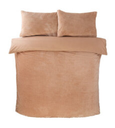 Rapport Home Luxury Waffle Teddy Polyester Fleece Duvet Cover Set With Pillowcase - thumbnail 3