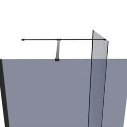 Rinse bathrooms Rinse Walkin Shower Enclosure 1000mm Front 1000mm End Panel Grey Glass Wetroom Screen-White 1600X1000 Shower Tray Waste - thumbnail 6
