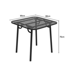 Breeins 80Cm W Square Outdoor Metal Garden Table With Anti-Rust Coating Design For Outdoor Dining And Garden - thumbnail 7