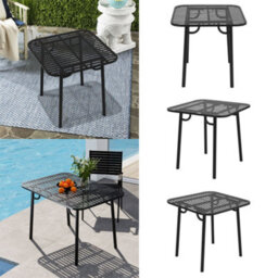 Breeins 80Cm W Square Outdoor Metal Garden Table With Anti-Rust Coating Design For Outdoor Dining And Garden - thumbnail 6
