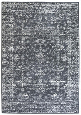 The Rugs Maestro Collection Vintage Design Rug In Charcoal  3118 Gb25 - image 1
