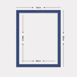 Ak Frames 90X70Cm Blue Picture Mounts To Fit 80X60Cm Aperture Size - Mount Board Only (No Frame Included) - thumbnail 3