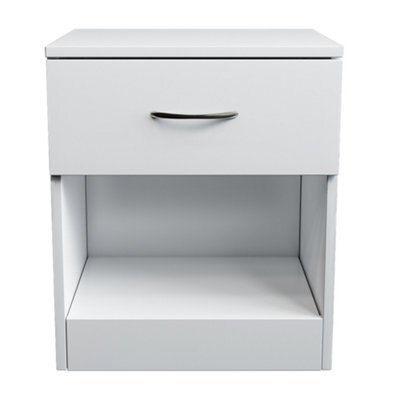 Sundaze Chest Of Drawers Bedroom Furniture Bedside Cabinet With Handle 1 Drawer White 40X36X47Cm - image 1