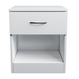 Sundaze Chest Of Drawers Bedroom Furniture Bedside Cabinet With Handle 1 Drawer White 40X36X47Cm - thumbnail 1