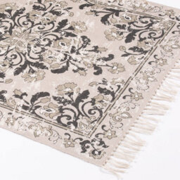 Kew 120X170Cm Grey Antique Printed Rug With Tassel - thumbnail 2