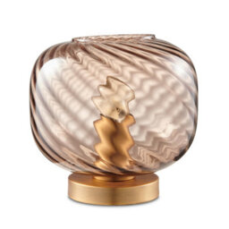 Furniturebox Uk Aurelia Small Brown Glass Touch Dimmable Table Lamp - thumbnail 4