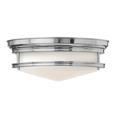 Luminosa Lighting Elstead Hadley 3 Light Semi Flush Ceiling Light Chrome, E27 - image 1