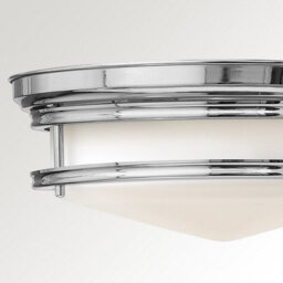 Luminosa Lighting Elstead Hadley 3 Light Semi Flush Ceiling Light Chrome, E27 - thumbnail 3