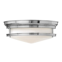 Luminosa Lighting Elstead Hadley 3 Light Semi Flush Ceiling Light Chrome, E27
