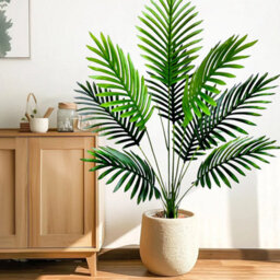 123Cm Artificial Palm Tree Without Pot , 18 Leaves, Tropical Fake Plant For Home And Garden Decor - thumbnail 5