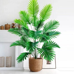 123Cm Artificial Palm Tree Without Pot , 18 Leaves, Tropical Fake Plant For Home And Garden Decor - thumbnail 3