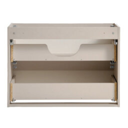 Heze Furniture Viva Bathroom Vanity Unit With Basin 80 Cm Ribbed Fluted - Cashmere - thumbnail 5