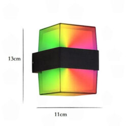 Amorly Nordic Rgb Led Wall Lamp, Wifi Smart Wall Light,remote Control, Waterproof Indoor Outdoor Decorative Ambient Light For Home Room - thumbnail 4
