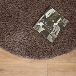 Bravich Taupe Thick Shaggy Circle Rug - California - 150Cm - thumbnail 4