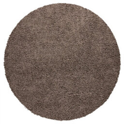 Bravich Taupe Thick Shaggy Circle Rug - California - 150Cm - thumbnail 2