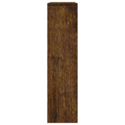 Berkfield Shoe Cabinet With Mirror 2-Layer Smoked Oak 63X17X67 Cm - thumbnail 6