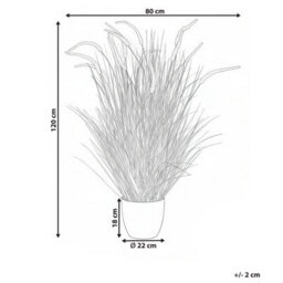 Wyld And Coco Greenleaf 120Cm Artificial Potted Reed Flower With Orange Spikes And Pot - thumbnail 4