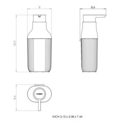Cosmic Soap Dispenser, 300Ml, Wall Mounted Or Freestanding, Sand, Compatible With All Accessories Of The Modular Alife Collection - thumbnail 6