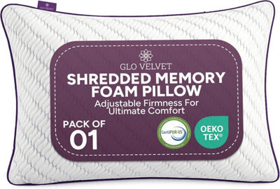 Zuvo Adjustable Shredded Memory Foam Pillow For Neck And Shoulder Support Customisable For Side And Back Sleepers Pack Of 1 - image 1
