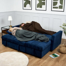 Bravich Milo Corner Sofa Bed With Storage - Velvet Sofa Bed & Pull Out Bed - thumbnail 6