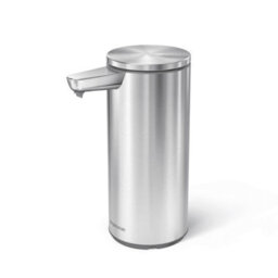 Simplehuman 266Ml Rechargeable Sensor Soap Pump, Automatic Hand Motion Soap Dispenser, Brushed Stainless Steel