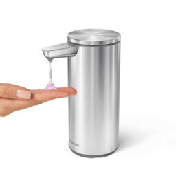 Simplehuman 266Ml Rechargeable Sensor Soap Pump, Automatic Hand Motion Soap Dispenser, Brushed Stainless Steel - thumbnail 2