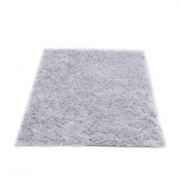 Living And Home Grey Coral Fleece Warm Plush Soft Fluffy Shaggy Bedding Sheet Throw Blanket 130X160 Cm - thumbnail 5