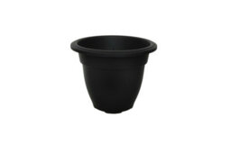 Whitefurze 6 Black Round Bell Plant Pots 30Cm Plastic Bell Planter Patio Pot - thumbnail 5