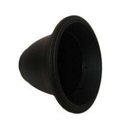 Whitefurze 6 Black Round Bell Plant Pots 30Cm Plastic Bell Planter Patio Pot - thumbnail 7