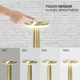 Rechargeable Cordless Led Table Lamp , Touch Sensor Night Lamp - thumbnail 3