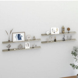 Vidaxl Wall Shelves 4 Pcs Concrete Grey 115X9X3 Cm - thumbnail 1