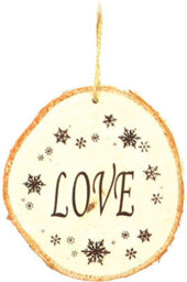 Shatchi 10Cm Wooden Ornament Wording Love Christmas Tree Hanging Decorations Xmas Home Décor Gifts - thumbnail 2