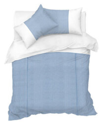 Sweet Dreams Modern Design Soft Fabric Duvet Cover Set With Pillowcases Blue