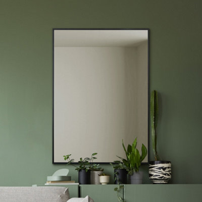 Mirroroutlet The Artus Black Aluminium Edged Wall Mirror 70Cm X 50Cm - image 1