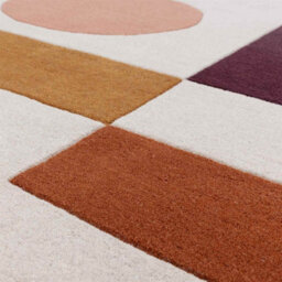 Modern Handmade Multi Abstract Wool Multicoloured Easy To Clean Rug For Living Room & Bedroom-120Cm X 170Cm - thumbnail 4