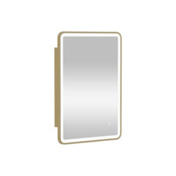 Royal Bathrooms Avenza 500 X 700mm Brushed Brass Frontlit Led Cabinet Illuminated Bathroom Mirror With Demister Pad & Touch Sensor - thumbnail 5