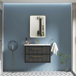 Royal Bathrooms Avenza 500 X 700mm Brushed Brass Frontlit Led Cabinet Illuminated Bathroom Mirror With Demister Pad & Touch Sensor - thumbnail 3