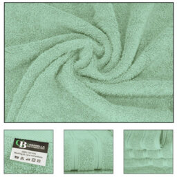 Casabella Premium Quality 4 Seafoam Hand Towels 100% Combed Cotton 650 Gsm Quick Dry Hand Towels Set 50X90 Cm - thumbnail 2